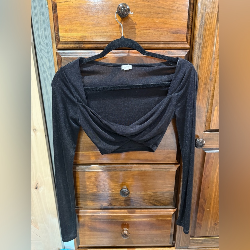 Garage Black Crop Top